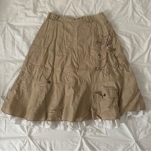 Y2K grunge low rise cargo skirt